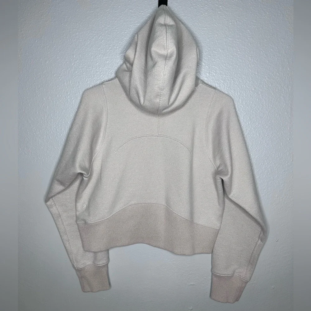 Lululemon Bone Gold Sparkle Cropped Pullover Hoodie